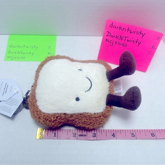 BNWT JELLYCAT AMUSEABLE TOAST BAG CHARM - Picture 4 of 14